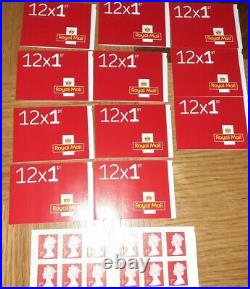 10 x 12 (120) Brand new royal mail 1st class stamps. 10 books of 12