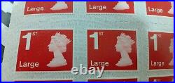 100 x Royal Mail First Class Large Letter 1st Class Large Adhesive Stamp Sheet