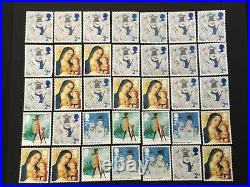 1000 x 2nd Class XMAS Unfranked Stamps Second HIGHEST QUALITY off paper xmas