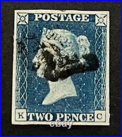 1840 2d Blue. SG. 5. Beautiful Fault Free Example With 4 Large Margins Cat $900+