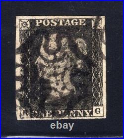 1840 Great Britain. SC#1. SG#1. Used, VF. Plate 10 (R-G)