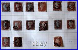 1841 Great Britain Large Collection of Queen Victoria One Penny SC#3 Used Stamps