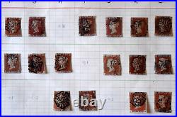 1841 Great Britain Large Collection of Queen Victoria One Penny SC#3 Used Stamps