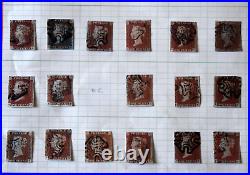 1841 Great Britain Large Collection of Queen Victoria One Penny SC#3 Used Stamps