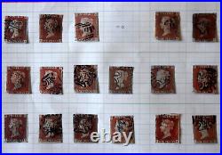 1841 Great Britain Large Collection of Queen Victoria One Penny SC#3 Used Stamps