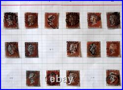 1841 Great Britain Large Collection of Queen Victoria One Penny SC#3 Used Stamps