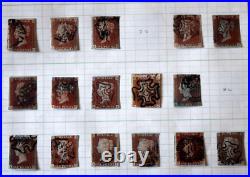 1841 Great Britain Large Collection of Queen Victoria One Penny SC#3 Used Stamps