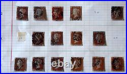 1841 Great Britain Large Collection of Queen Victoria One Penny SC#3 Used Stamps