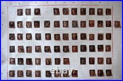 1841 Great Britain Large Collection of Queen Victoria One Penny SC#3 Used Stamps