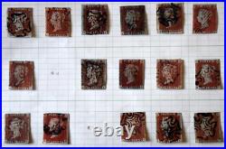 1841 Great Britain Large Collection of Queen Victoria One Penny SC#3 Used Stamps