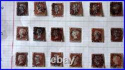 1841 Great Britain Large Collection of Queen Victoria One Penny SC#3 Used Stamps