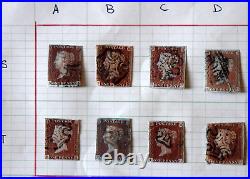 1841 Great Britain Large Collection of Queen Victoria One Penny SC#3 Used Stamps