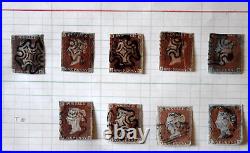 1841 Great Britain Large Collection of Queen Victoria One Penny SC#3 Used Stamps