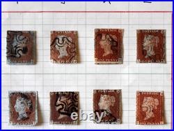 1841 Great Britain Large Collection of Queen Victoria One Penny SC#3 Used Stamps