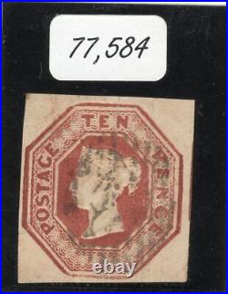 1853 Great Britain. SC#6. SG#57. Used, XF. Certificate