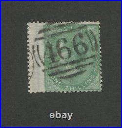 1856 Great Britain United Kingdom Queen Victoria 1 Shilling Postage Stamp #28