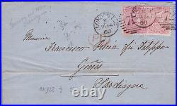 1860 GREAT BRITAIN/GREAT BRITAIN #18 4d pink 2 copies by letter