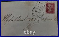 1860 Great Britain Folded letter ties 1d QV stamp Edinburgh 131 Posted Since 7
