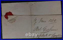 1860 Great Britain Folded letter ties 1d QV stamp Edinburgh 131 Posted Since 7