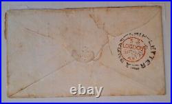 1865 Great Britain Cover ties 7 QV stamps canc Slough to Australia SHIP LETTER