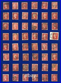 1869 SG43 1d Red Plate 124 Plate Reconstruction AA-TL (240) Good/Fine Used bcax