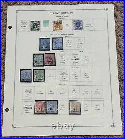 1880s-1910s GREAT BRITAIN STAMPS LOT CHINA, LEVANT, ARMY, TURKEY, POSTAGE DUE