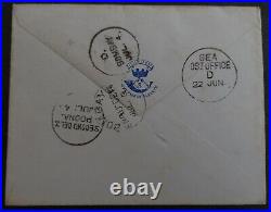 1882 Great Britain Cover ties 5p Stamps cd Wellington-Poona, India