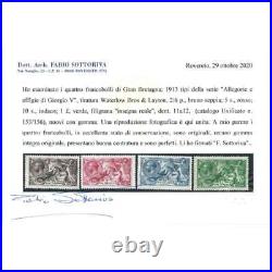 1913 Great Britain George V Horse Marini Nn. 153/156 G. I MNH Cert