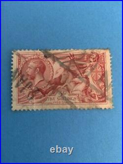 1913 Great Britain United Kingdom King George V 5 Shillings Postage Stamp #174