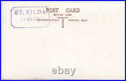 1937 postcard FOWLERS OF ST KILDA ON CLIFFS with ST KILDA octagonal datestamp