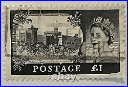 1955/1959 Britain Castle Stamp Set #309-312 Or #371-374 £1 Queen Elizabeth II