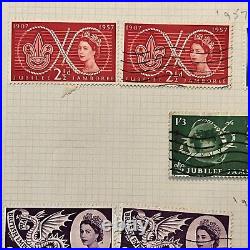 1957-1958 Britain Stamps Jubilee Jamboree Commonwealth Games Queen Elizabeth II