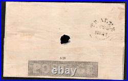 1d Mulready Lettersheet Stereo A22 Tralee Black Maltese Cross 1841 Ireland