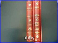 2 Used Stanley Gibbons Oriel Albums one x slip case Gold leaf pages 93 QV stamps