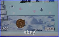 2003 Isle of Man IOM Christmas Snowman 50p Coin First Day Cover RARE 175
