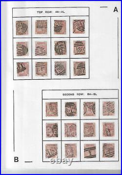 240 Great Britain Scott # 79 Complete Plate Reconstruction Used GB 240 Stamps