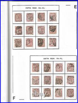 240 Great Britain Scott # 79 Complete Plate Reconstruction Used GB 240 Stamps