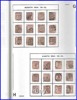 240 Great Britain Scott # 79 Complete Plate Reconstruction Used GB 240 Stamps