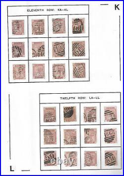 240 Great Britain Scott # 79 Complete Plate Reconstruction Used GB 240 Stamps