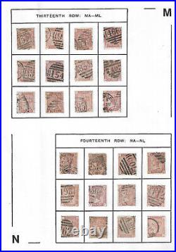 240 Great Britain Scott # 79 Complete Plate Reconstruction Used GB 240 Stamps