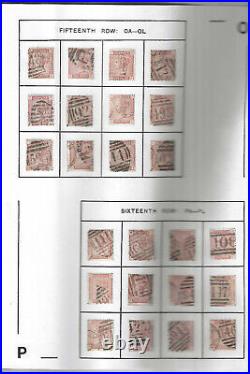 240 Great Britain Scott # 79 Complete Plate Reconstruction Used GB 240 Stamps