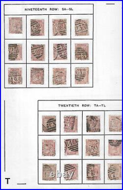 240 Great Britain Scott # 79 Complete Plate Reconstruction Used GB 240 Stamps