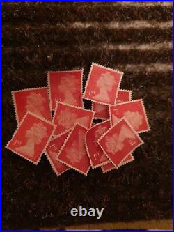 500 1st class Red Used Stamps Off Paper Unfranked