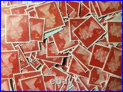 500 x 1st Class Unfranked Stamps First HIGHEST QUALITY no gum stamp off paper
