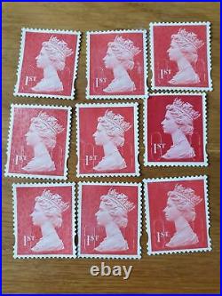 500 x 1st Class Unfranked Stamps First HIGHEST QUALITY no gum stamp off paper