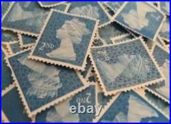 500 x 2nd Class Stamps Security Unfranked Off Paper No Gum. FV £330