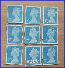 500 x 2nd Class Unfranked Stamps Second HIGHEST QUALITY no gum stamp off paper