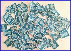 500 x 2nd Class Unfranked Stamps Second HIGHEST QUALITY no gum stamp off paper