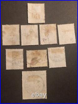 9 stamps Great Britain UK Victoria 1883 odds 1450 euros