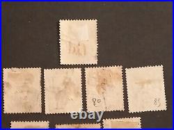 9 stamps Great Britain UK Victoria 1883 odds 1450 euros
